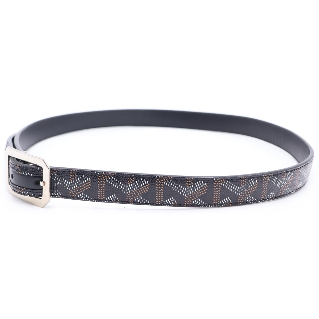 GOYARD(ゴヤール) ヘリンボーン レザーベルト ブラック レディース