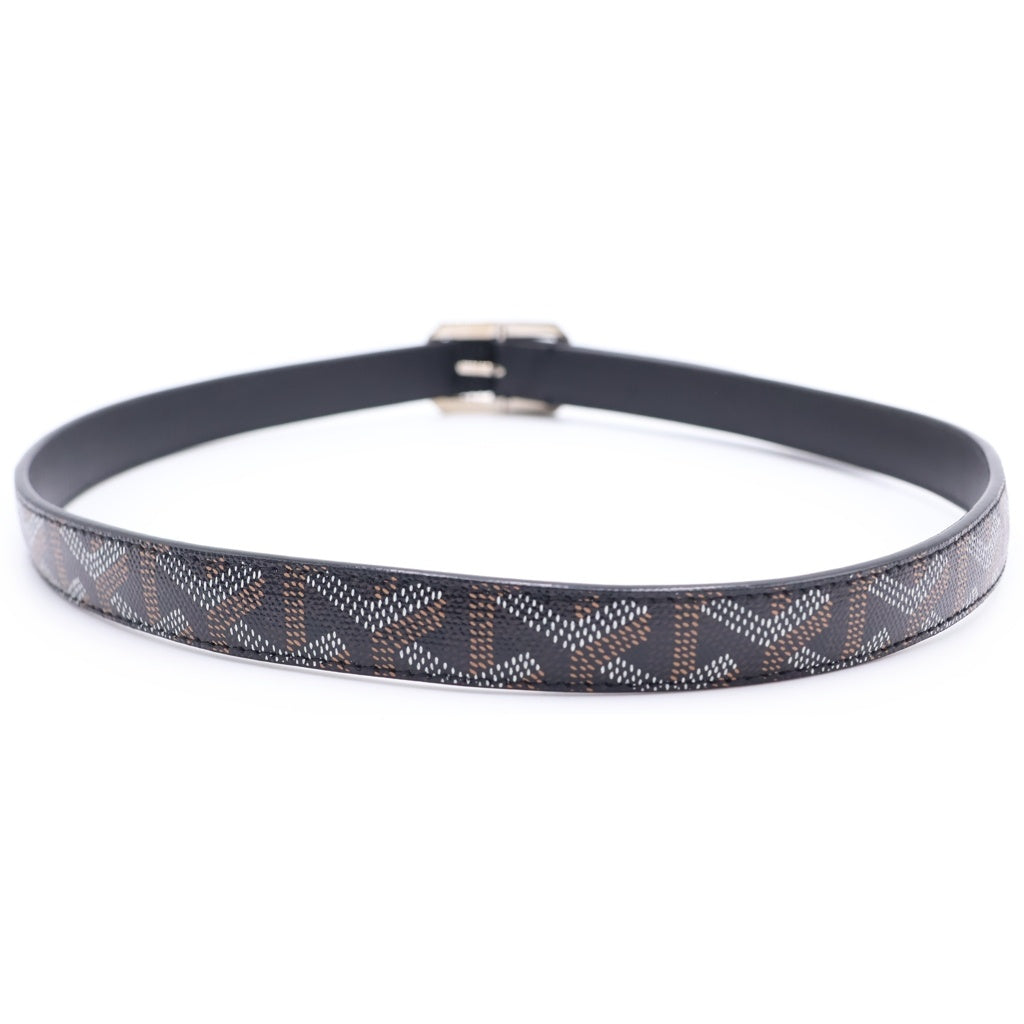 GOYARD(ゴヤール) ヘリンボーン レザーベルト ブラック レディース