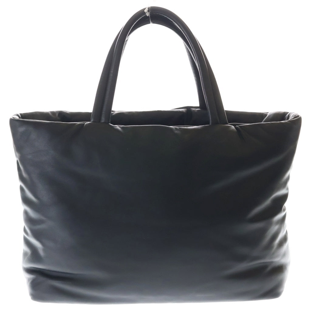 SAINT LAURENT PARIS(サンローランパリ) ワイドロゴ パファートートバッグ ハンドバッグ ブラック レザー 756269 レディース