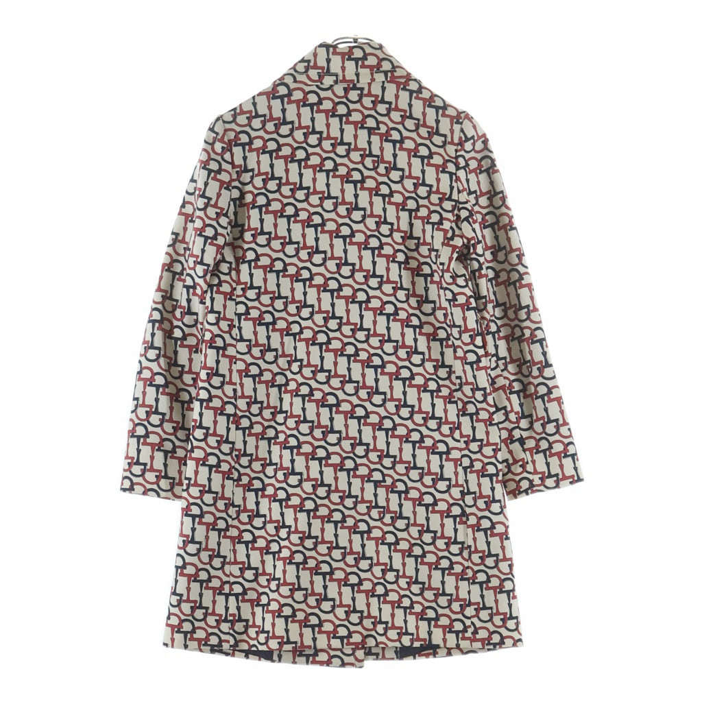 GUCCI(グッチ) ホースビット トレンチコート ライトジャケットアイボリー×ネイビー×ピンク #38 3448279 ZHX81 レディース