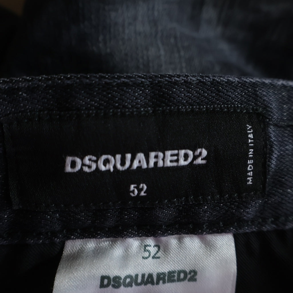 DSQUARED2(ディースクエアード) ×パックマンコラボ ダメージデニム ブラック #50 S71LB1333