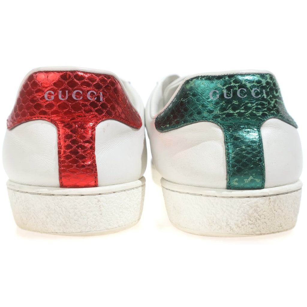 GUCCI(グッチ) エース シェリーライン スネーク ローカットスニーカー ホワイト