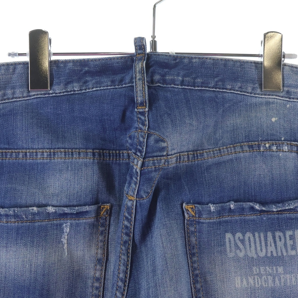 DSQUARED2(ディースクエアード) ダメージデニムパンツ インディゴブルー #50 S74LB0430