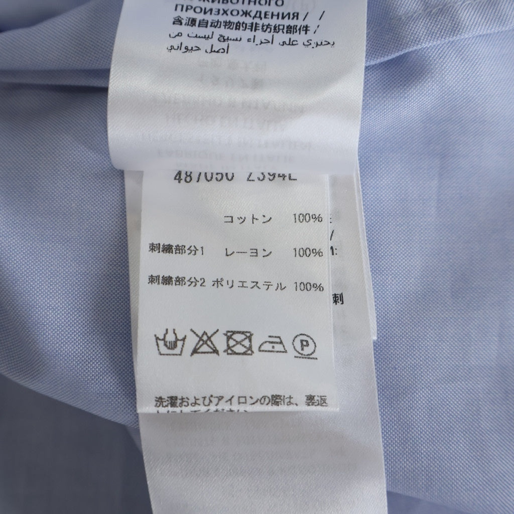 GUCCI(グッチ) フロントバタフライ刺繍 長袖シャツ ライトブルー #42 487050 Z394E
