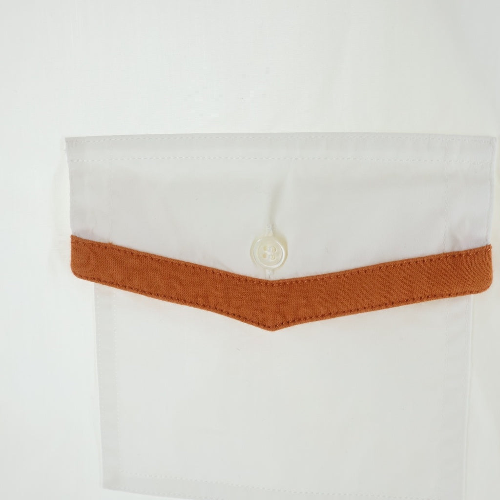 MARNI(マルニ) バイカラーシャツ ホワイト×オレンジ #48 レディース
