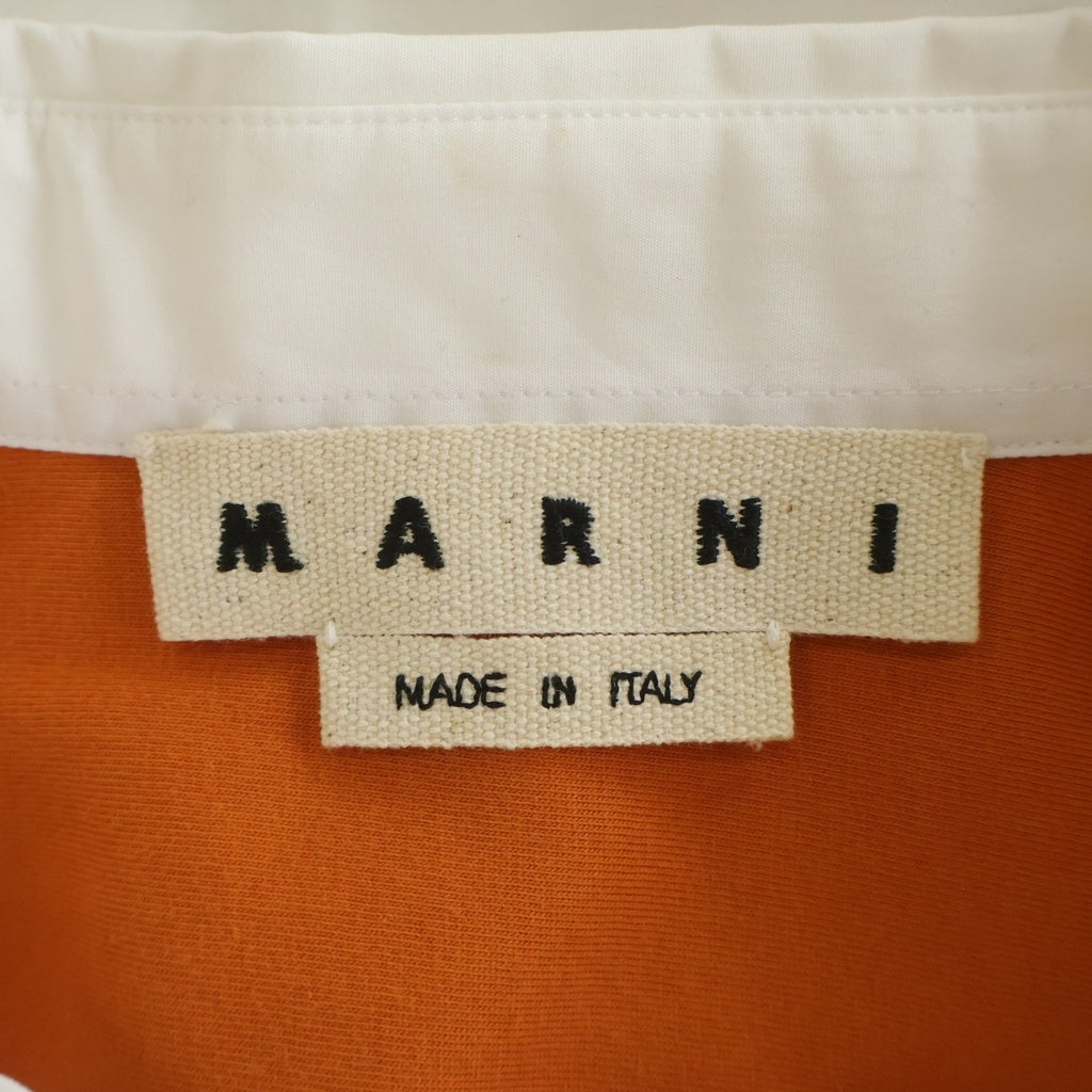 MARNI(マルニ) バイカラーシャツ ホワイト×オレンジ #48 レディース