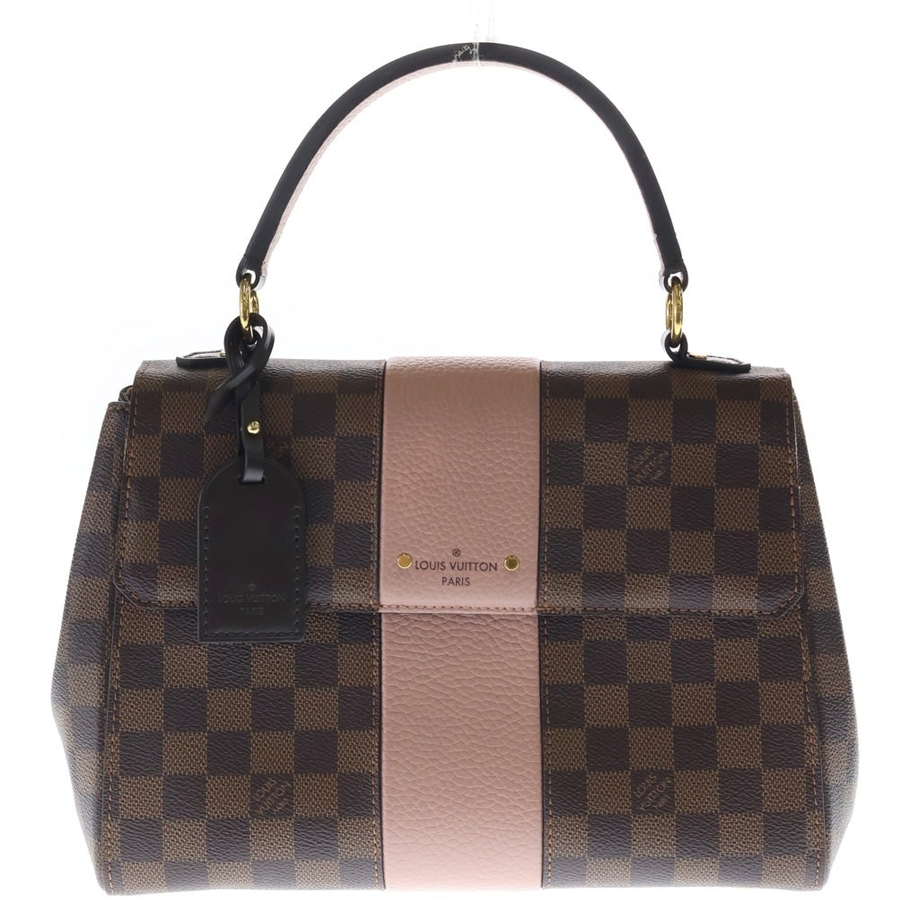 LOUIS VUITTON(ルイヴィトン) ダミエ ボンド ストリート 2WAYバッグ ハンドバッグ ショルダーバッグ ブラウン×ピンク レザー×PVC N64417 ゴールド金具 レディース