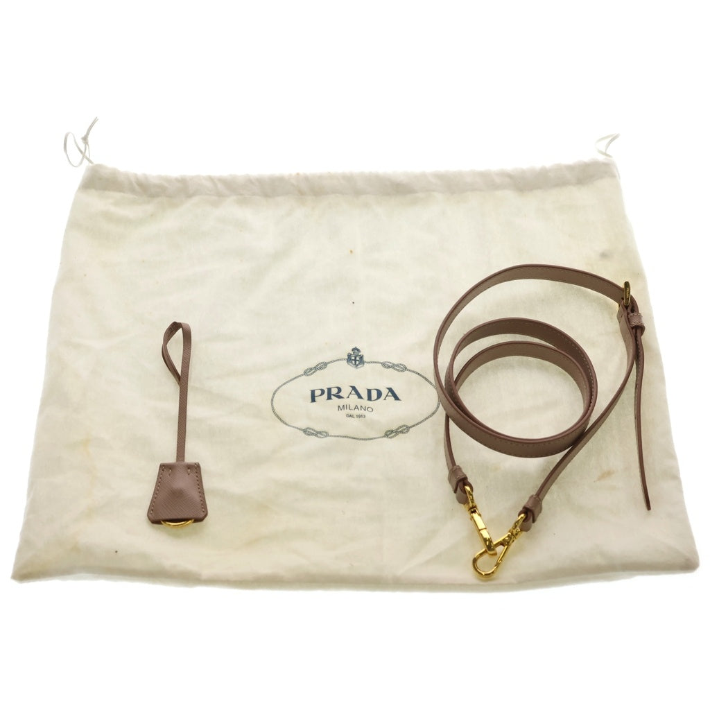 PRADA(プラダ) サフィアーノ ガレリア 2wayハンドバッグ ピンクベージュ レザー 1BA896 レディース