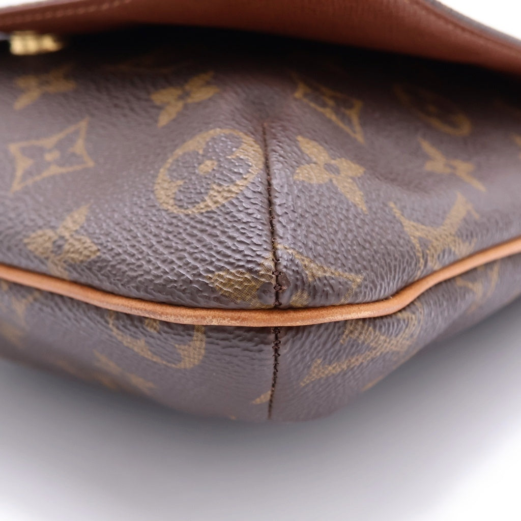 LOUIS VUITTON(ルイヴィトン) ミュゼットサルサ モノグラム PVC レザー ショルダーバッグ ゴールド金具 ブラウン M51258 レディース