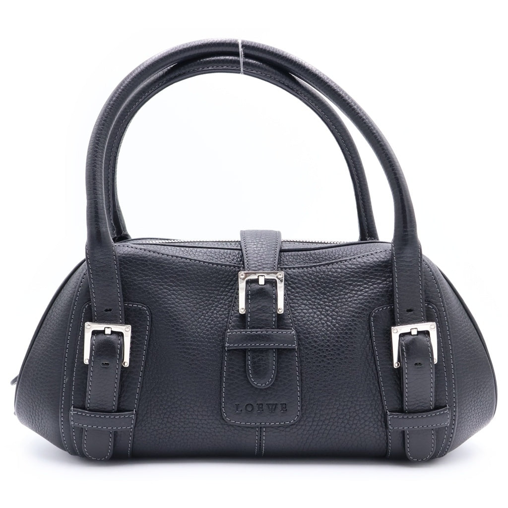 LOEWE(ロエベ) センダ ハンドバッグ ブラック レザー シルバー金具 レディース