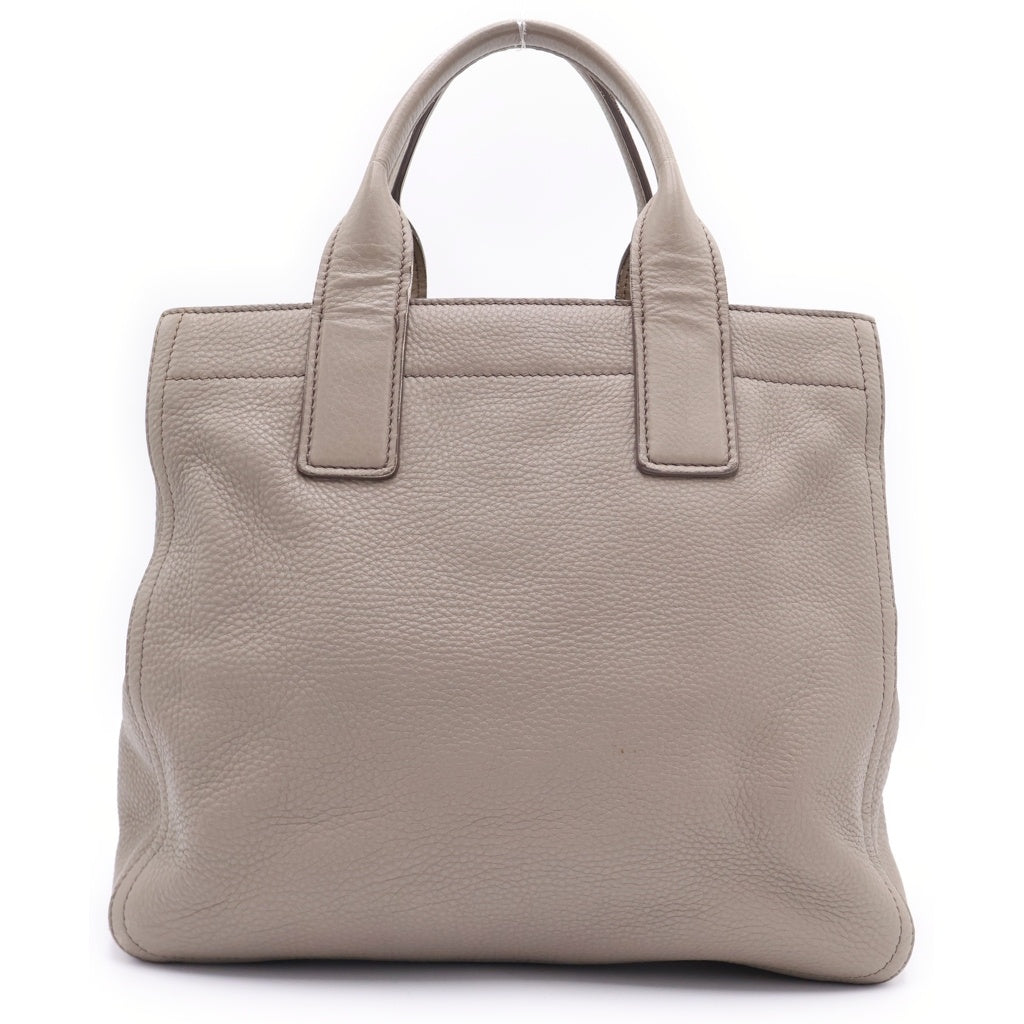 miumiu(ミュウミュウ) 2WAYハンドバッグ ショルダーバッグ ベージュ レザー ゴールド金具 レディース
