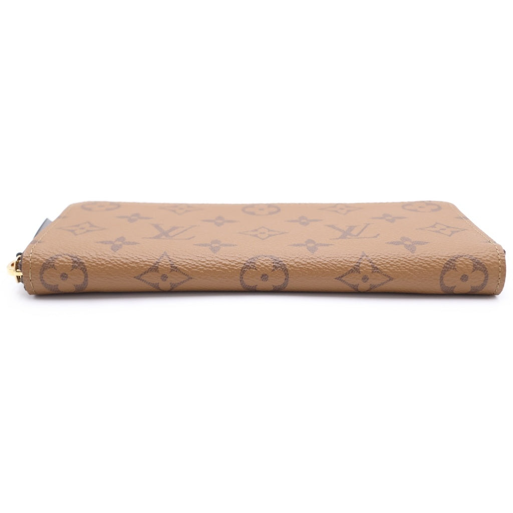 LOUIS VUITTON(ルイヴィトン) モノグラム リバース ポルトフォイユ・クレマンス ロングウォレット 長財布 カードケース ブラウン レザー M82336 ゴールド金具 レディース