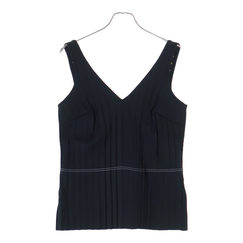 CELINE(セリーヌ) プリーツノースリーブトップス ブラック #M レディース