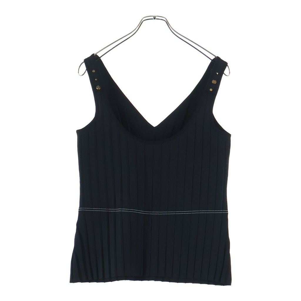 CELINE(セリーヌ) プリーツノースリーブトップス ブラック #M レディース