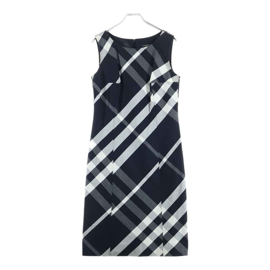 BURBERRY LONDON(バーバリーロンドン) ノースリーブワンピース ブラック×ホワイト #40 FMA19ー060ー09 レディース
