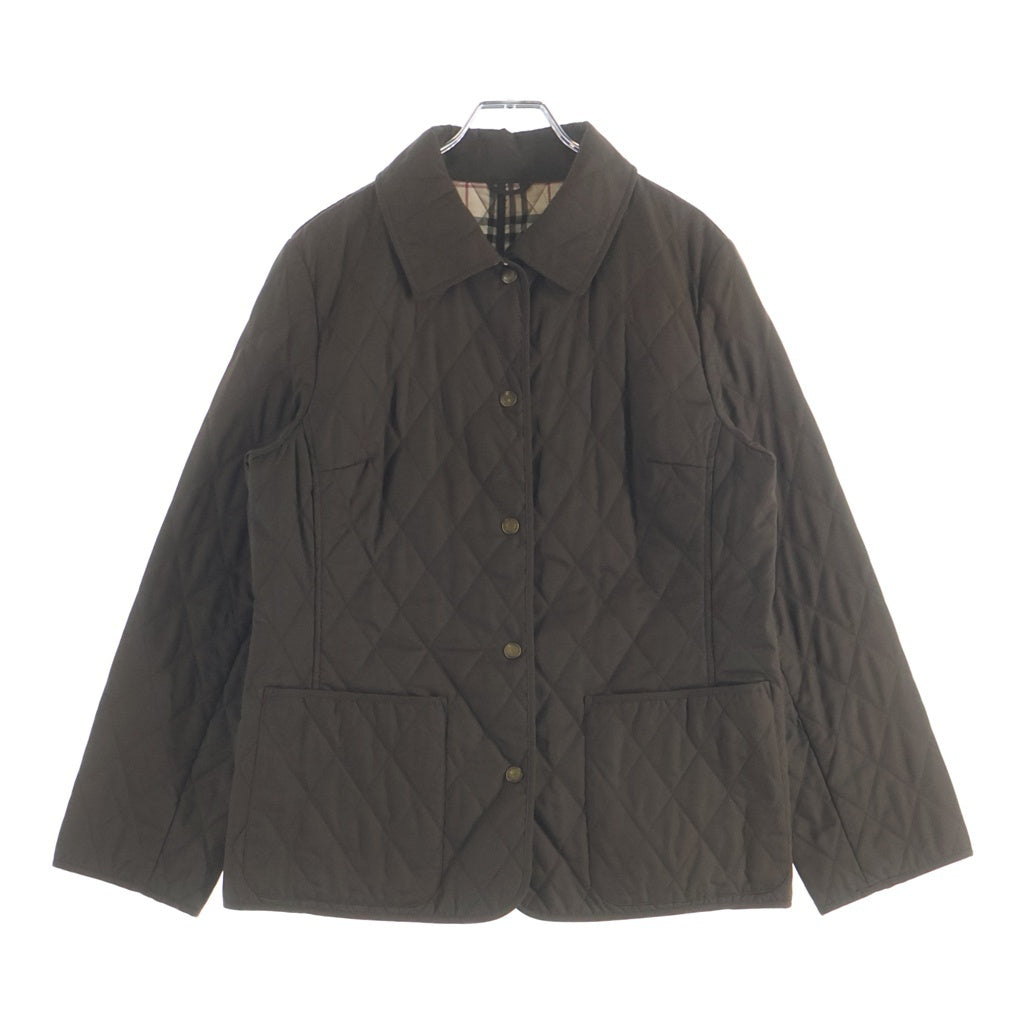 BURBERRY LONDON(バーバリーロンドン) 裏地ノバチェック柄 キルティング スナップボタン ジャケット ブラウン FC059-730 レディース