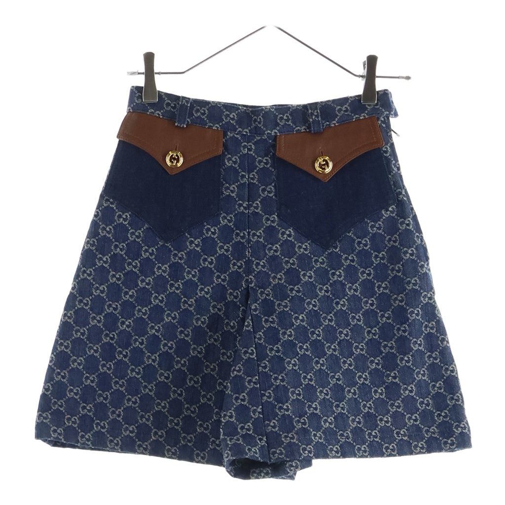 GUCCI(グッチ) ウォッシュド オーガニック デニムパンツ インディゴブルー #36 652661 レディース