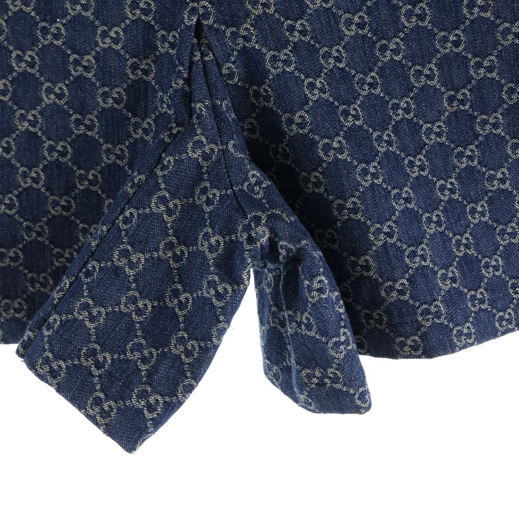 GUCCI(グッチ) ウォッシュド オーガニック デニムパンツ インディゴブルー #36 652661 レディース