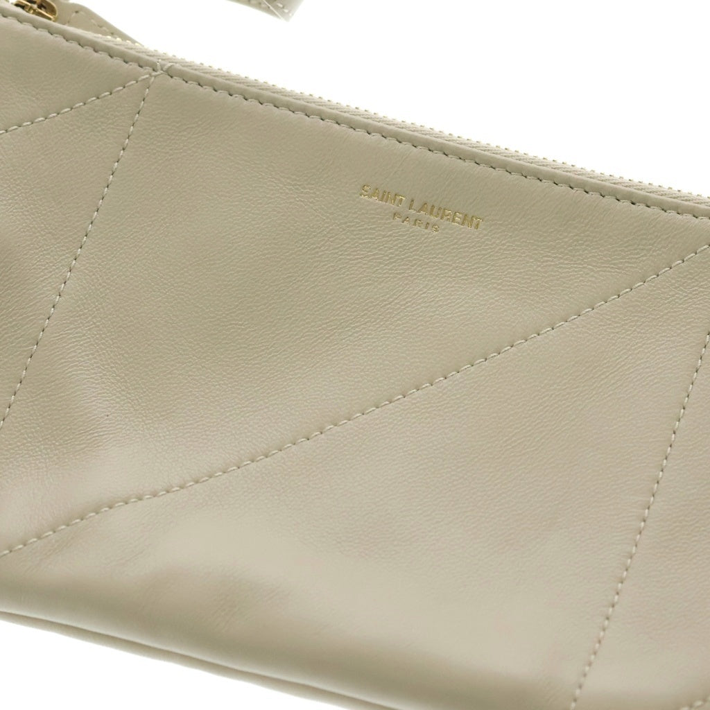 SAINT LAURENT PARIS(サンローランパリ) ジェイミー カサンドラロゴ ラムスキン レザー チェーントートバッグ ゴールド金具 アイボリー 781666 レディース