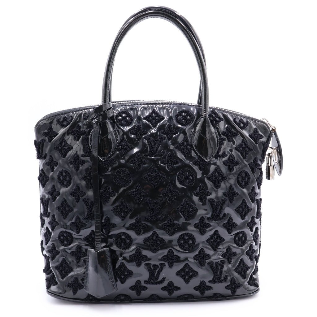 LOUIS VUITTON(ルイヴィトン) ロックイット ブークレット モノグラム ファシナション ノワール パテントレザー ハンドバッグ シルバー金具 ブラック M40602 レディース