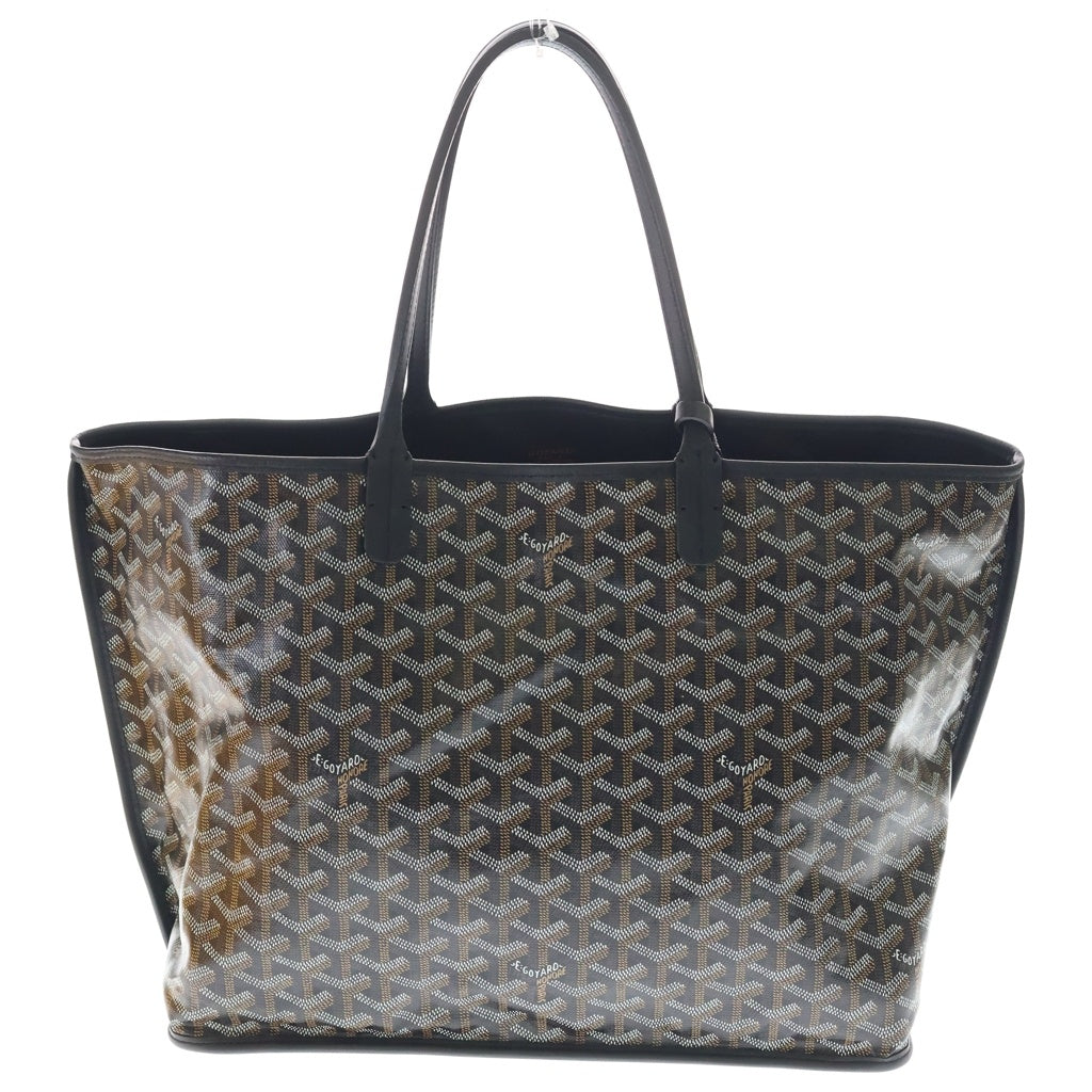 GOYARD(ゴヤール) アンジュPM リバーシブル PVC コーティングキャンバス レザートートバッグ ブラック/ブラウン レディース