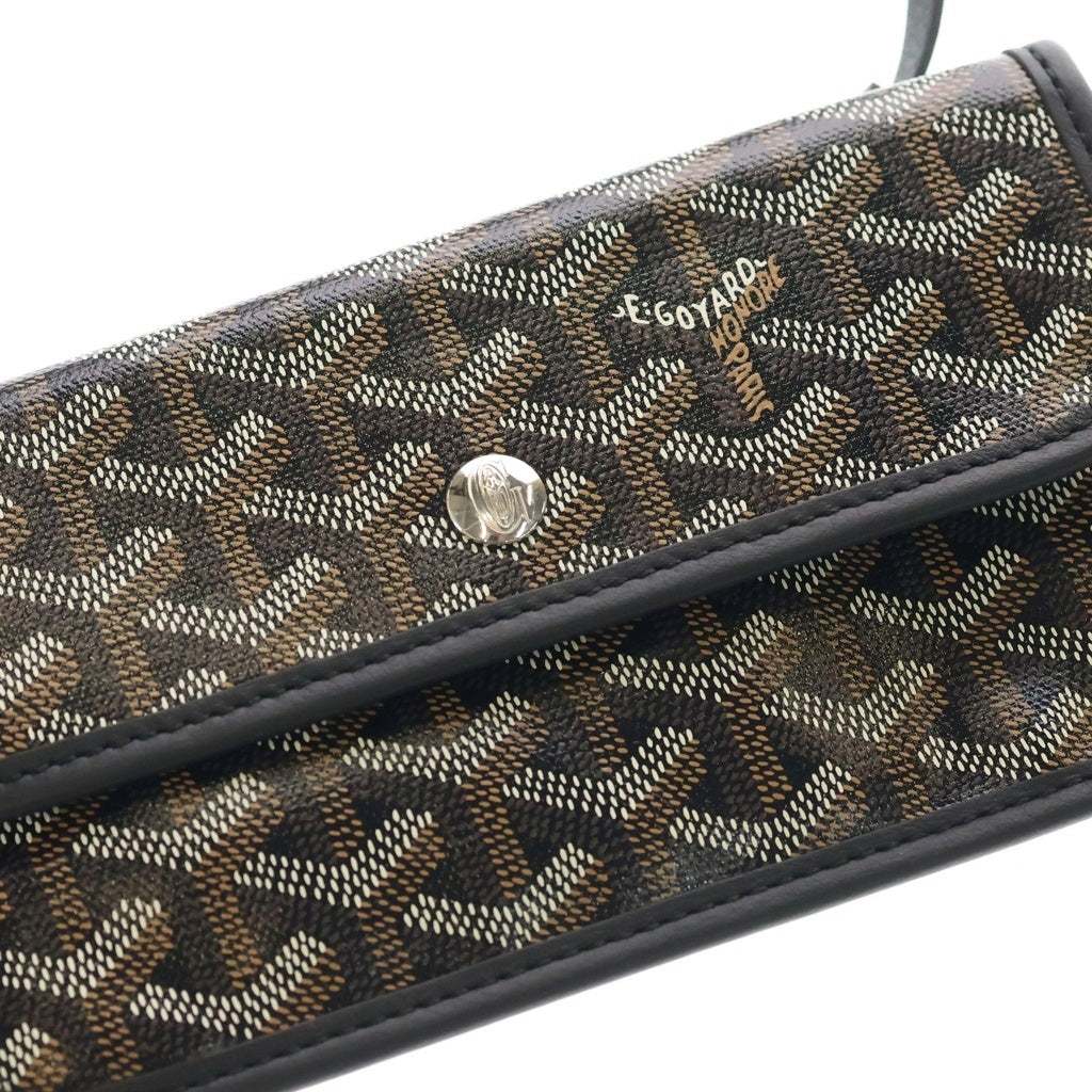 GOYARD(ゴヤール) アンジュPM リバーシブル PVC コーティングキャンバス レザートートバッグ ブラック/ブラウン レディース