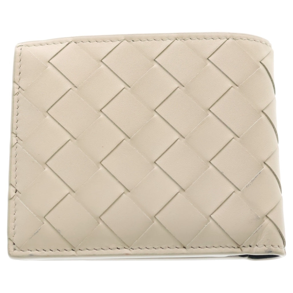 BOTTEGA VENETA(ボッテガヴェネタ) イントレチャート レザー二つ折り財布 ウォレット アイボリー レディース
