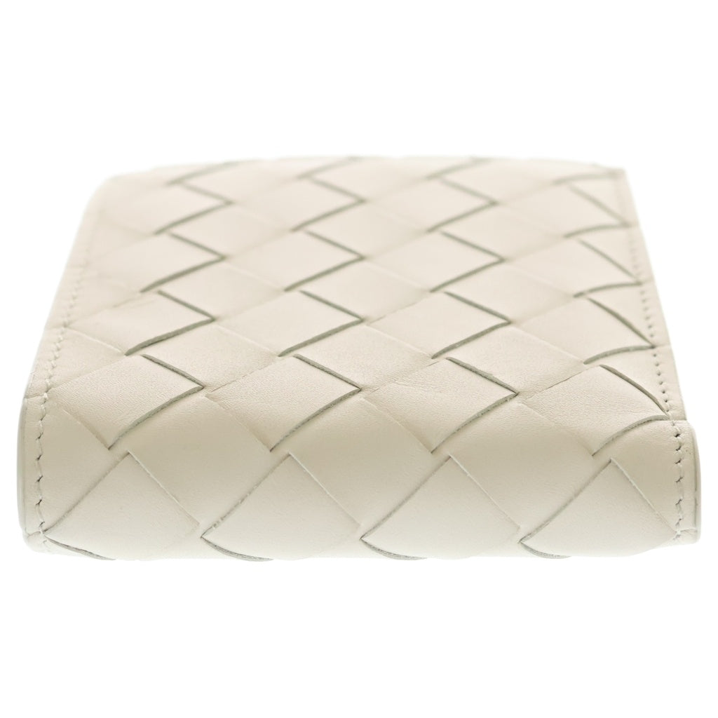 BOTTEGA VENETA(ボッテガヴェネタ) イントレチャート レザー二つ折り財布 ウォレット アイボリー レディース
