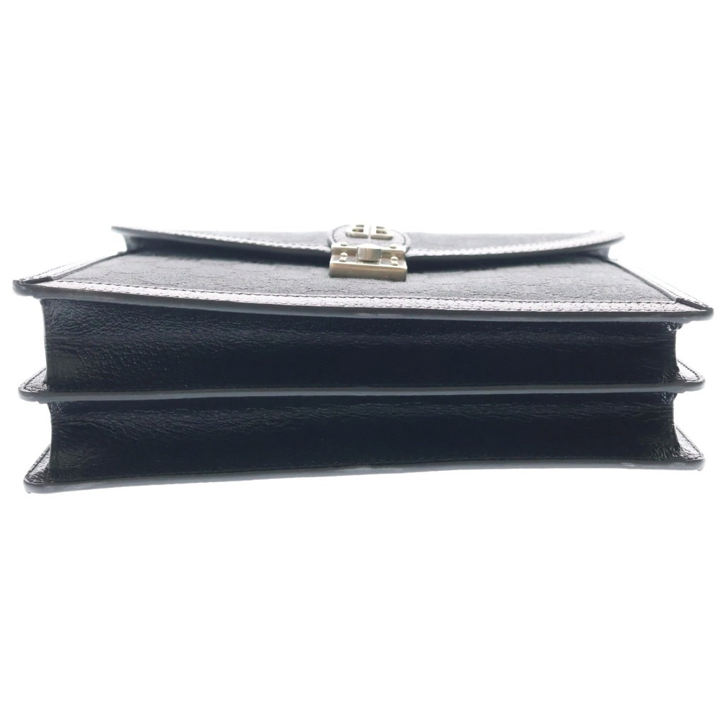 BALENCIAGA(バレンシアガ) ×グッチ ザハッカー 2wayハンドバッグ ショルダーバッグ ブラック キャンバス×レザー 680119 シルバー金具 レディース