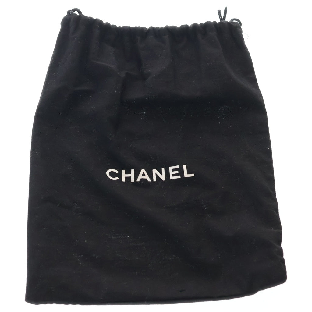 CHANEL(シャネル) ココマーク ビーズ 巾着ポーチ ミニバッグ ブラック サテン レディース