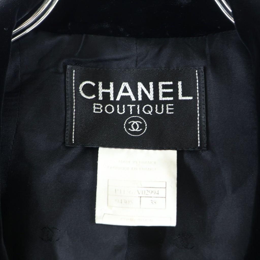 CHANEL(シャネル) ココボタン ベロアジャケット ブラック #38 P11567V02994 レディース