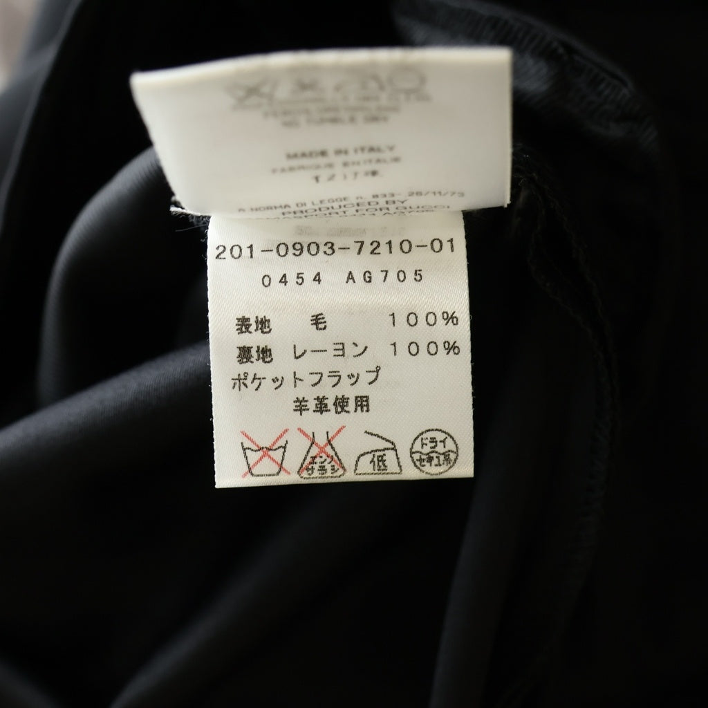 GUCCI(グッチ) ウールスラックス ストレートパンツ ブラック #38 レディース