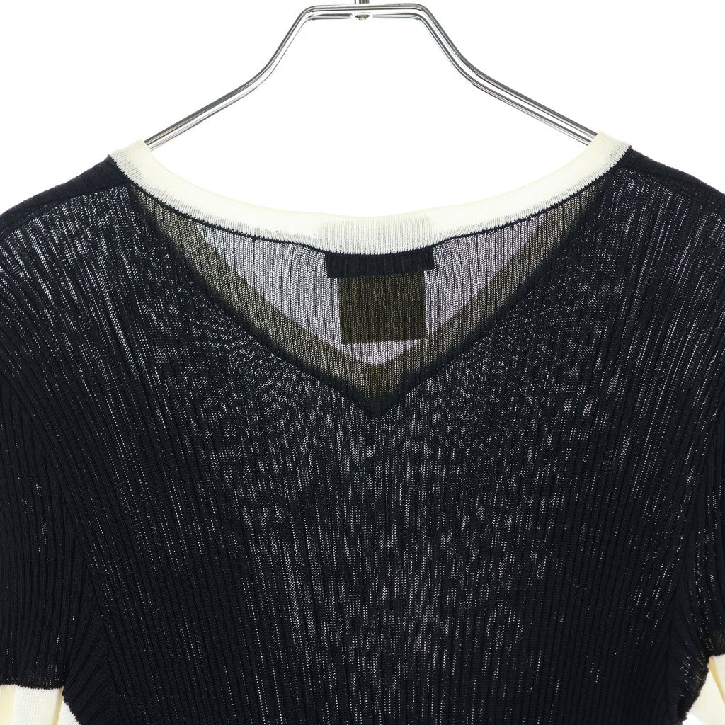 CHANEL(シャネル) 裾フリル 半袖ワンピース ブラック #42 P07372V00341 レディース