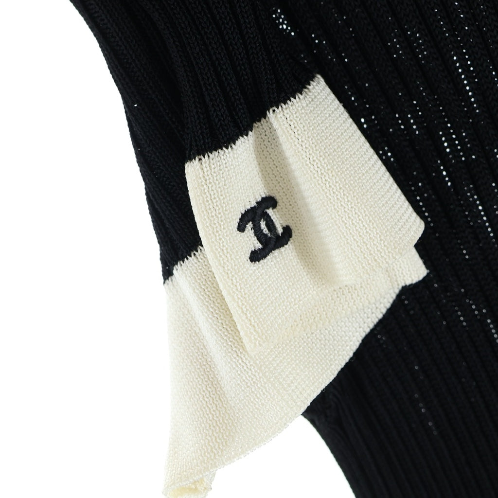 CHANEL(シャネル) 裾フリル 半袖ワンピース ブラック #42 P07372V00341 レディース