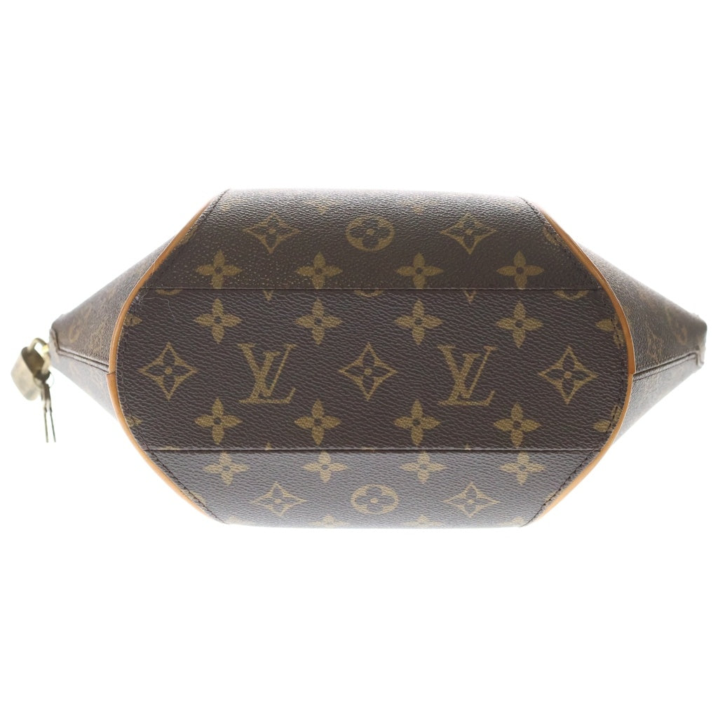 LOUIS VUITTON(ルイヴィトン) モノグラム エリプスPM ハンドバッグ ブラウン レザー×PVC M51127 ゴールド金具 レディース