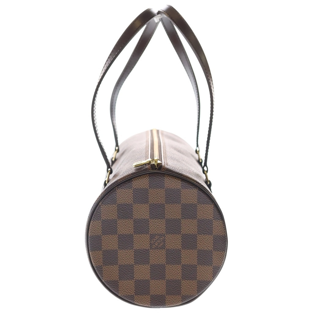 LOUIS VUITTON(ルイヴィトン) ダミエ パピヨン30 ハンドバッグ ボストンバッグ ブラウン レザー×PVC 子持ち N51303 ゴールド金具 レディース