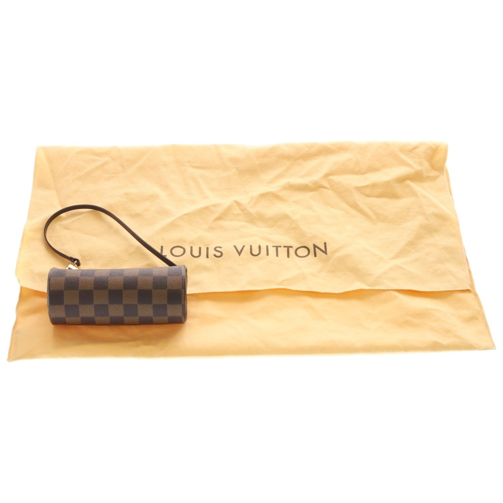 LOUIS VUITTON(ルイヴィトン) ダミエ パピヨン30 ハンドバッグ ボストンバッグ ブラウン レザー×PVC 子持ち N51303 ゴールド金具 レディース