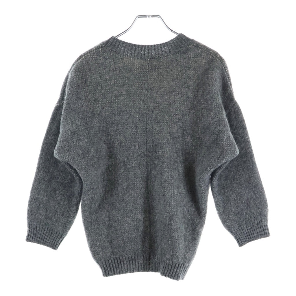 LOUIS VUITTON(ルイヴィトン) 08AW カシミヤ混 ウール クルーネック 長袖ニット セーター グレー RW082B WNKM18MPN レディース