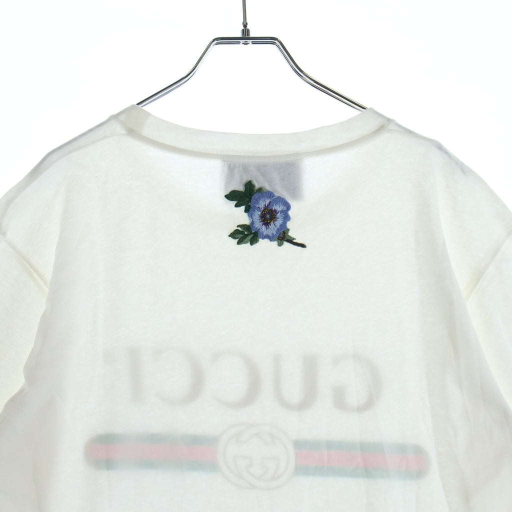 GUCCI(グッチ) 半袖Tシャツ ロゴプリント ホワイト XS 457095 X5L89 レディース