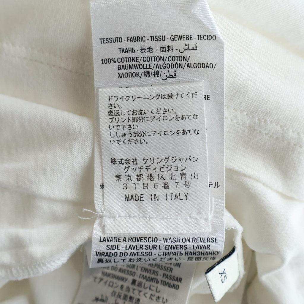 GUCCI(グッチ) 半袖Tシャツ ロゴプリント ホワイト XS 457095 X5L89 レディース