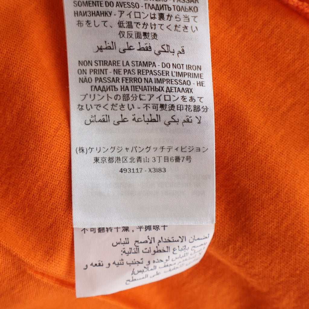 GUCCI(グッチ) グリッターロゴ 半袖Tシャツ オレンジ XS 493117 X3183 レディース