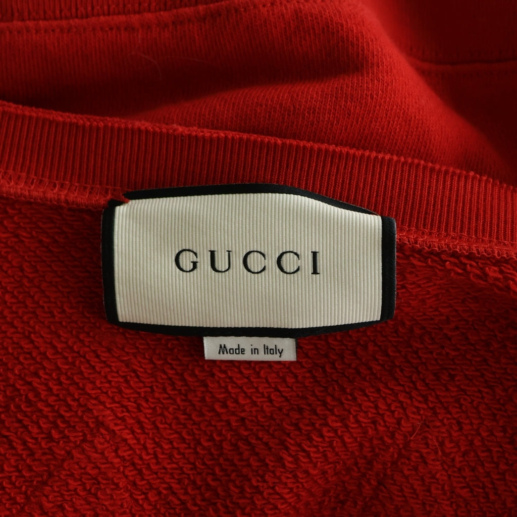 GUCCI(グッチ) ヴィンテージロゴプリント ブルドッグ刺繍 クルーネック