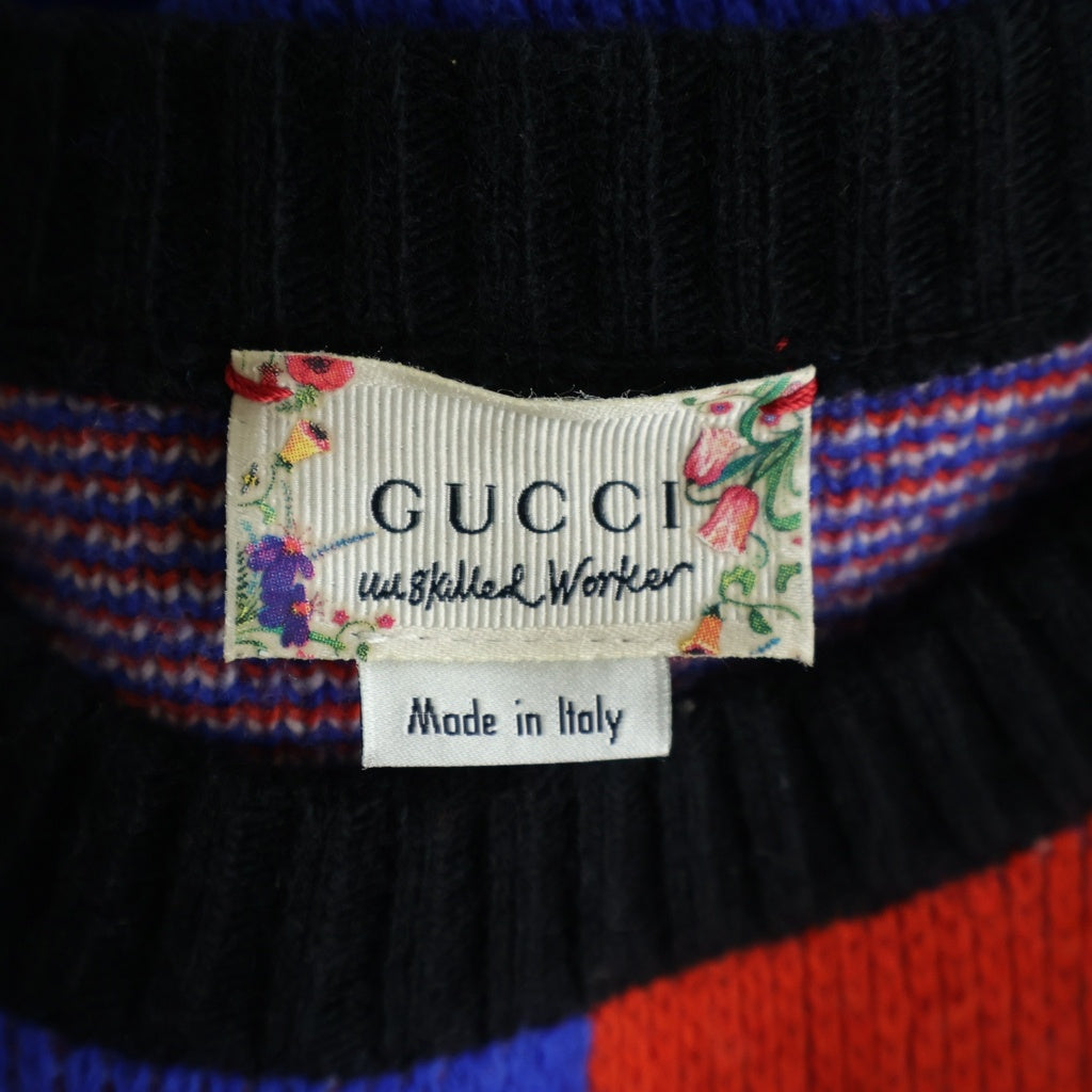 GUCCI(グッチ) ニットスウェット オレンジ×ブルー 12 519015 X1636 レディース