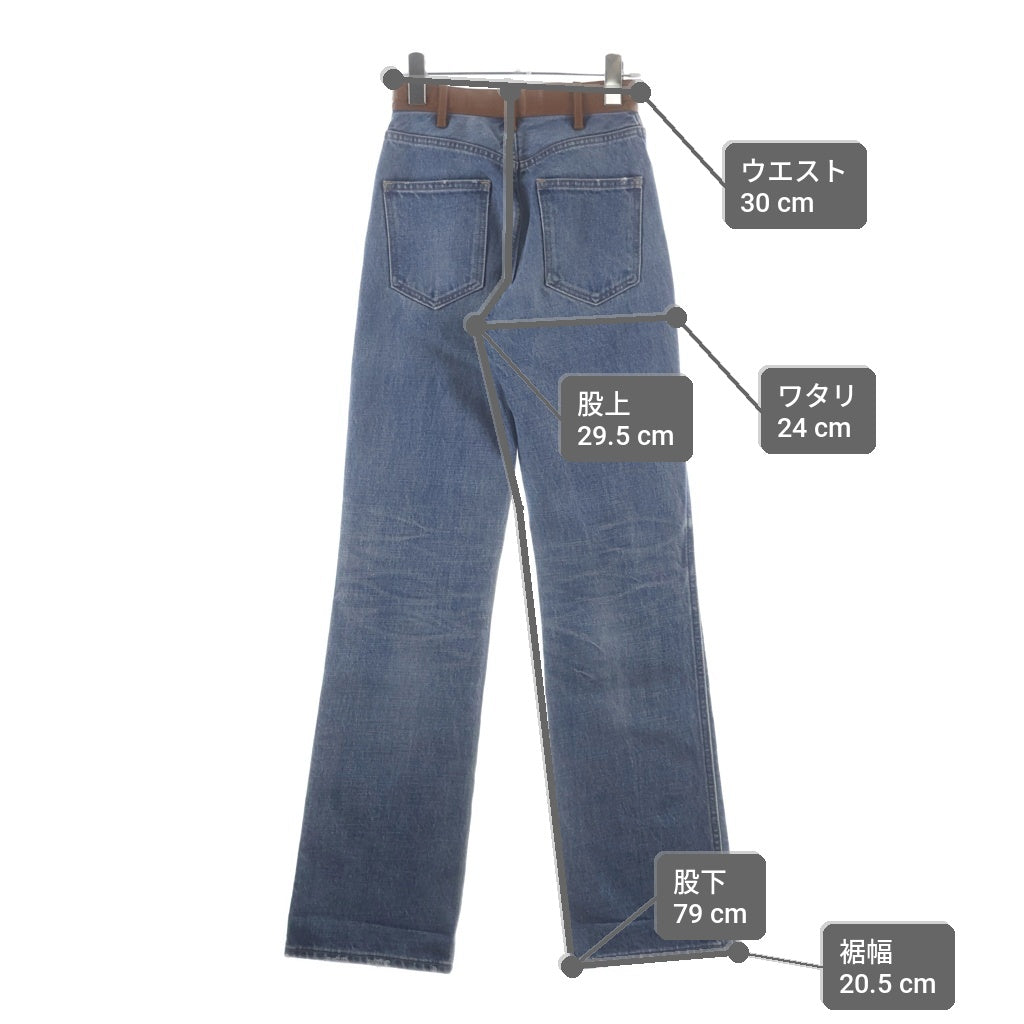 CELINE(セリーヌ) トリオンフ レザー切り替えデニム インディゴブルー 24 2N860930F レディース
