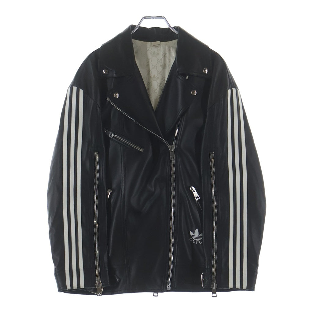 GUCCI(グッチ) ×アディダス ライダースジャケット ブラック 36 717157 レディース