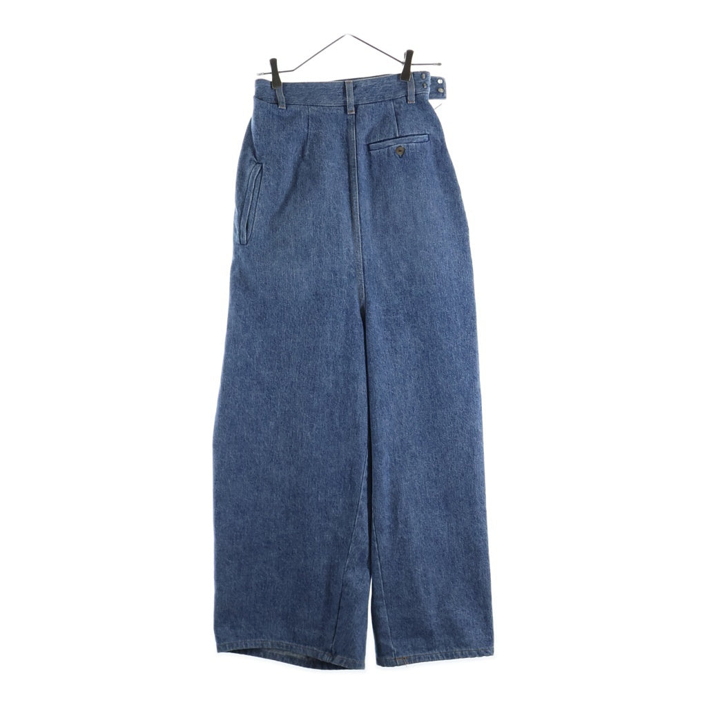 LOEWE(ロエベ) DRAPED JEANS ドレープ ギャザーデザイン デニム パンツ ジーンズ インディゴ レディース S540Y11X99