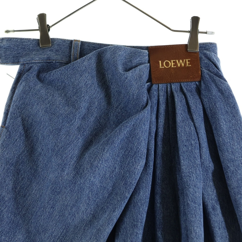LOEWE(ロエベ) DRAPED JEANS ドレープ ギャザーデザイン デニム パンツ ジーンズ インディゴ レディース S540Y11X99