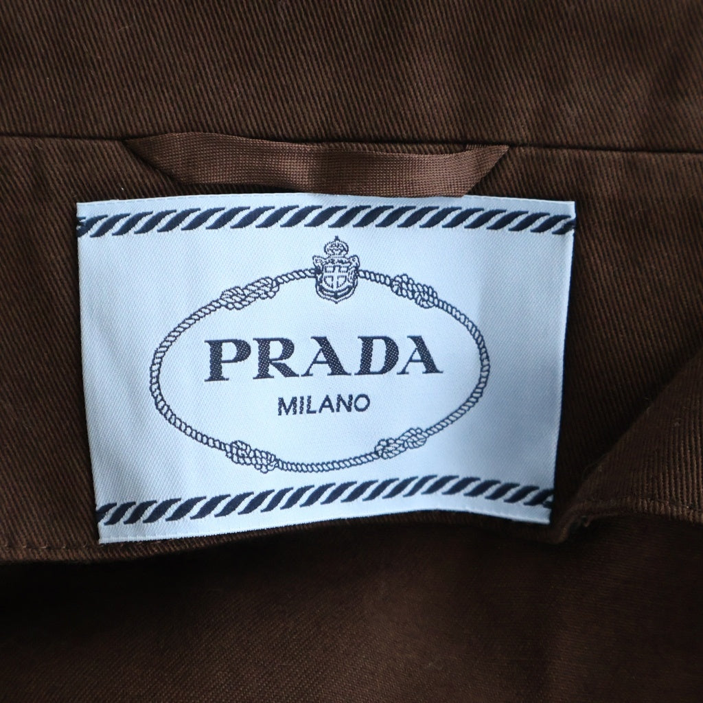 PRADA(プラダ) オールドギャバジンコットン シャツジャケット ブラウン 36 P8011 レディース