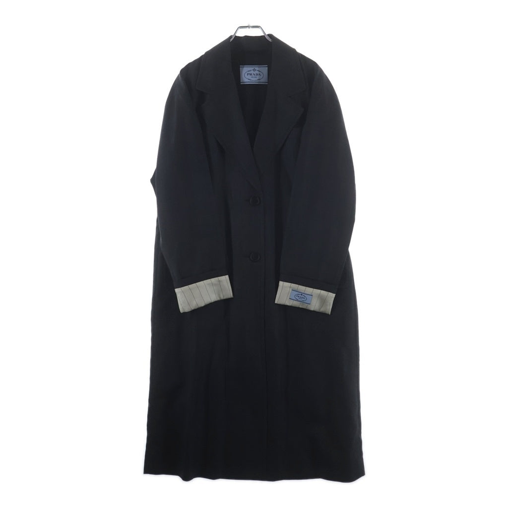 PRADA(プラダ) シングルブレスト ウール コート グレー 36S P612S レディース