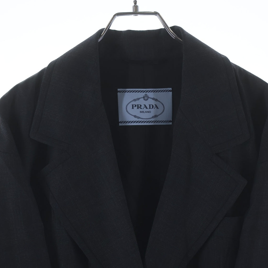 最終値下げ PRADA ウールコート PRADA(プラダ) シングルブレスト ウール コート グレー 36S P612S